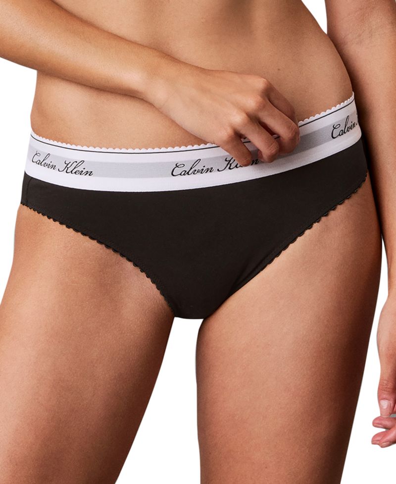 Icon Cotton-Modal Blend Script Bikini, QF9073