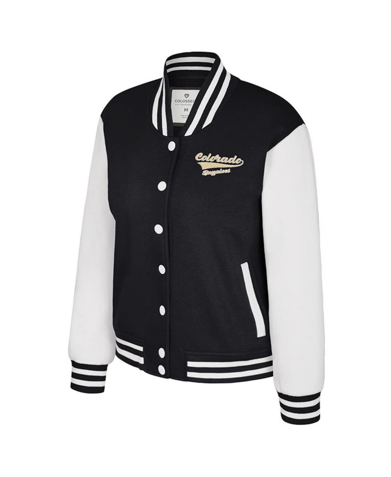 Women's Black Colorado Buffaloes French Baguette Full Snap Fleece Jacket