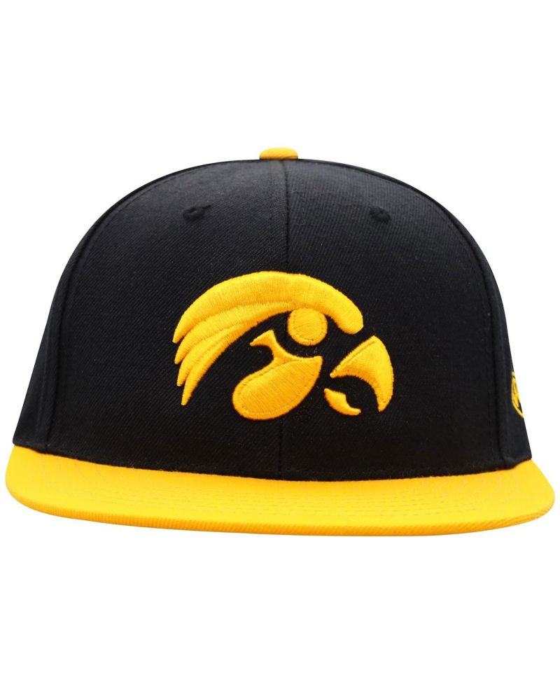 Men's Black, Gold Iowa Hawkeyes Team Color Two-Tone Fitted Hat