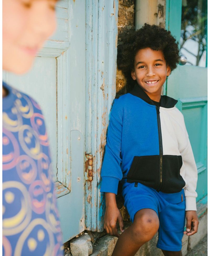 Little Boys French Terry Shorts with Cross Seams