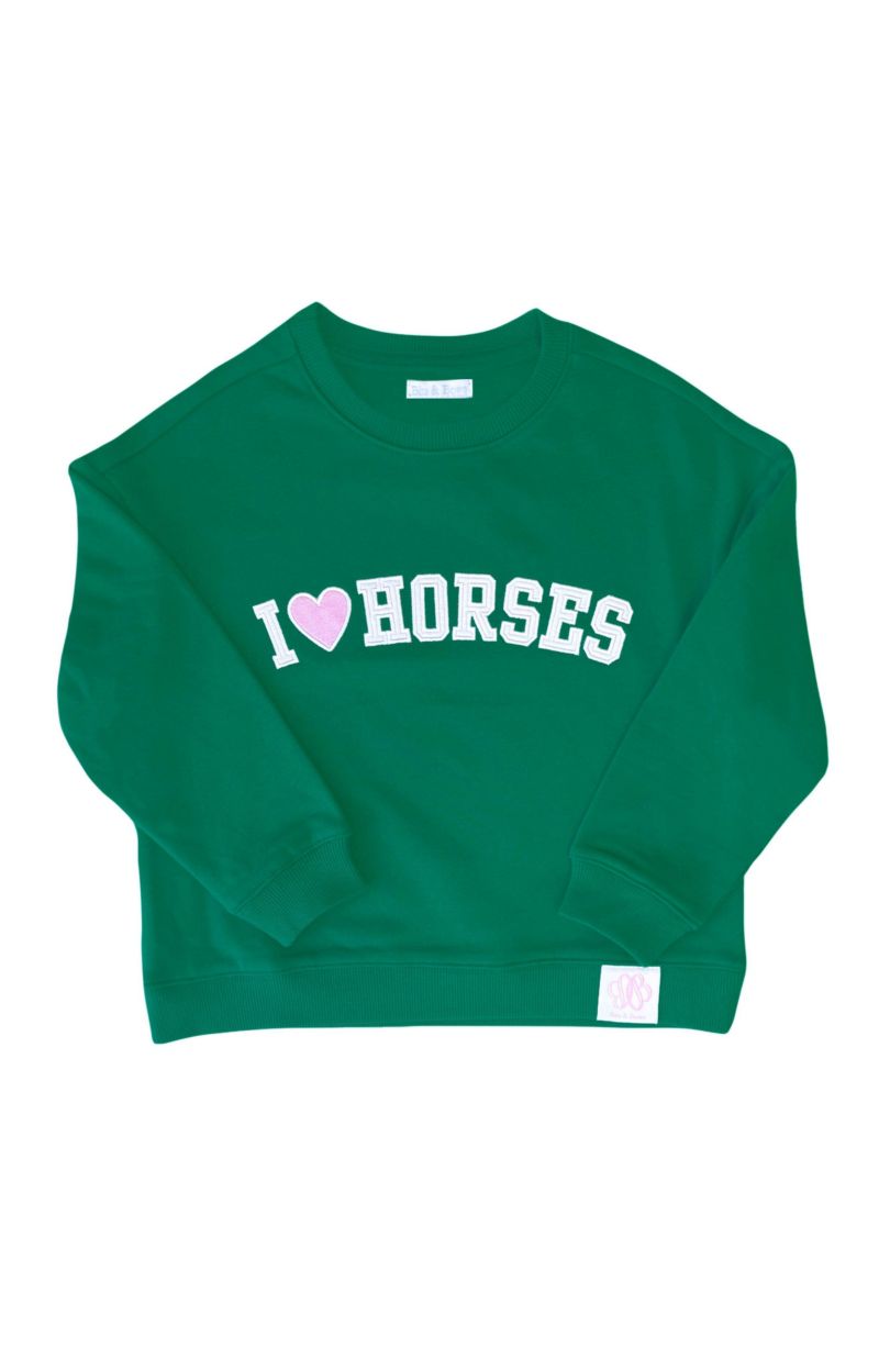 Girls Little/Big I Heart Horses Sweatshirt