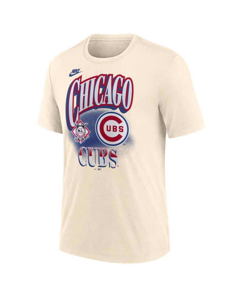 Men's Chicago Cubs Cooperstown Collection Vintage Tri-Blend T-Shirt