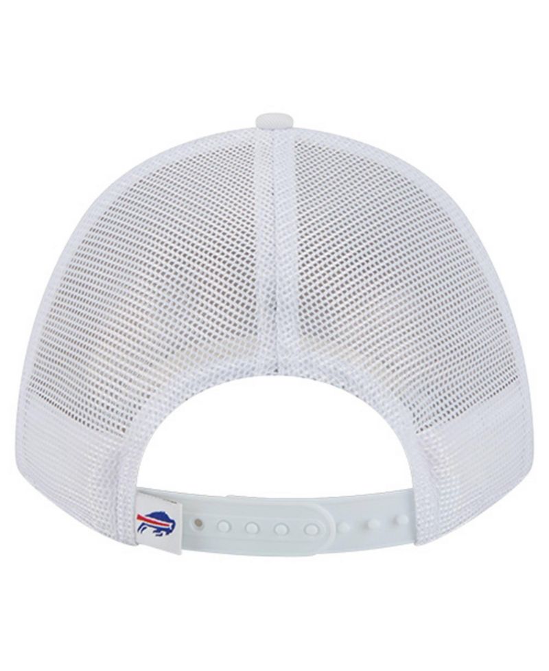 Men's White Buffalo Bills NFL 9FORTY A-Frame M-Crown Adjustable Trucker Hat
