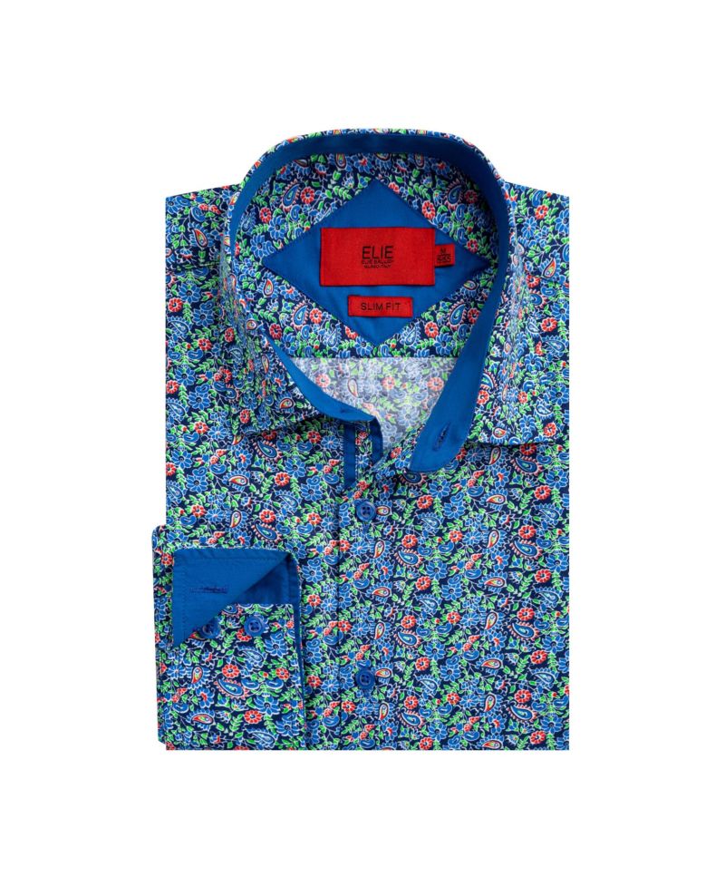 Big Boys Slim Fit Paisley Print Shirt