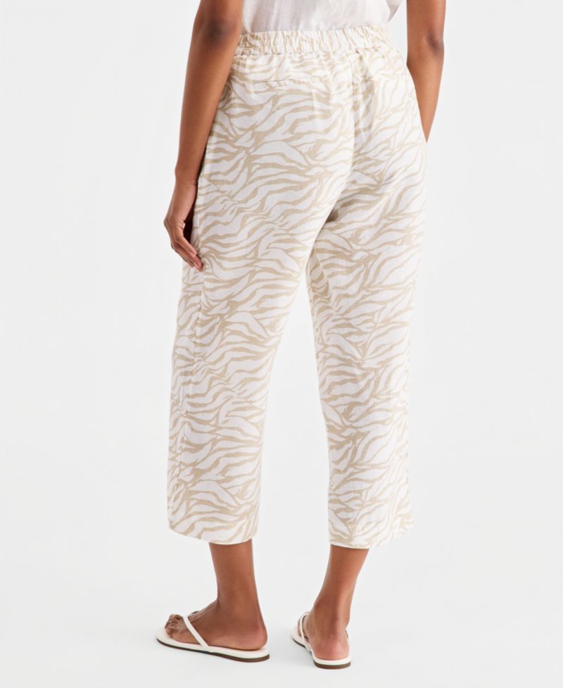 Women's 100% Linen Drawstring Pants
