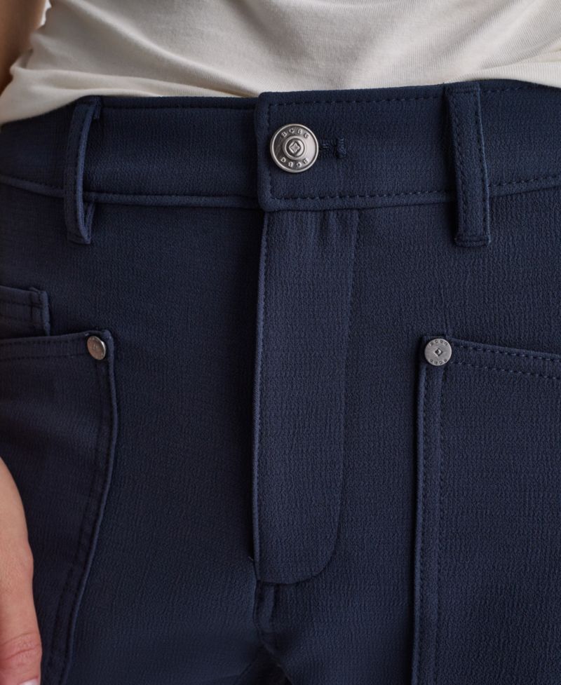 Women's Soft Barrel Leg Mid-Rise Pants