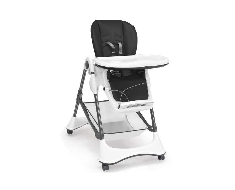 A-Shaped High Chair with 4 Lockable Wheels