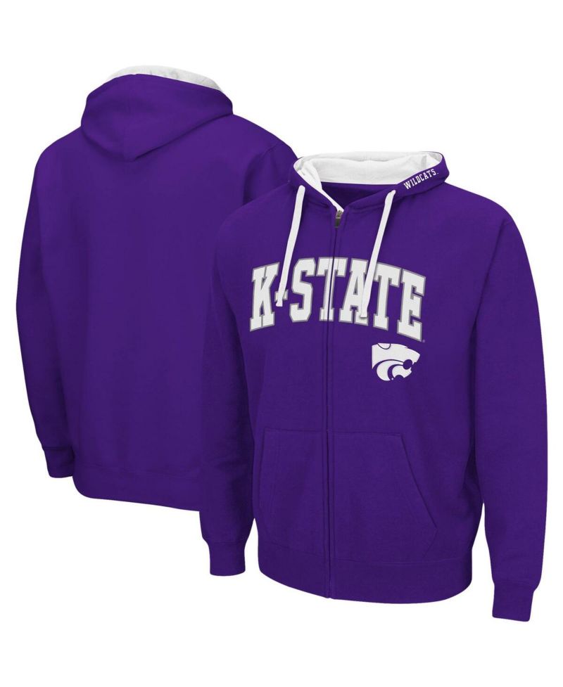 Men's Purple Kansas State Wildcats Big & Tall Full-Zip Hoodie