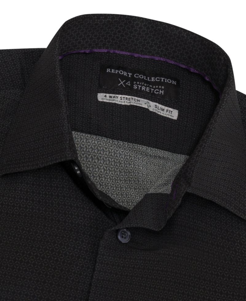 Men's Slim-Fit Tonal-Print Shirt