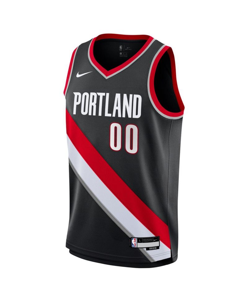 Big Boys and Girls Scoot Henderson Black Portland Trail Blazers Swingman Jersey - Icon Edition