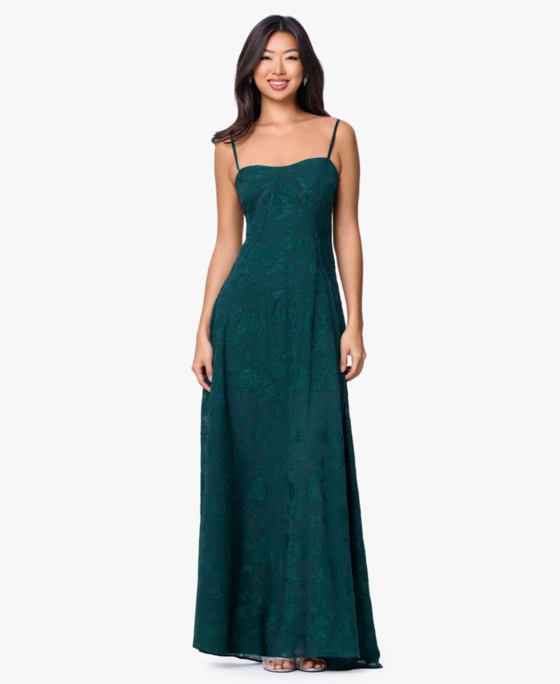 Women's Sweetheart Neck Long Chiffon Dress