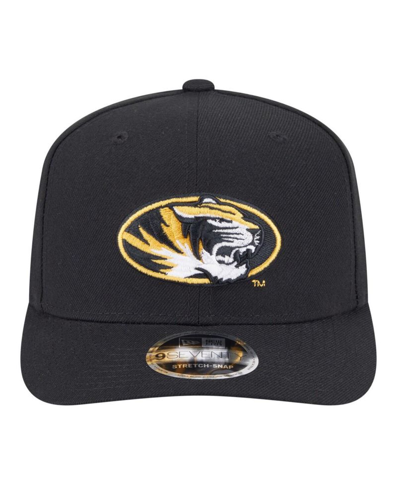 Men's Black Missouri Tigers Team Collective 9SEVENTY Stretch-Snap Adjustable Hat