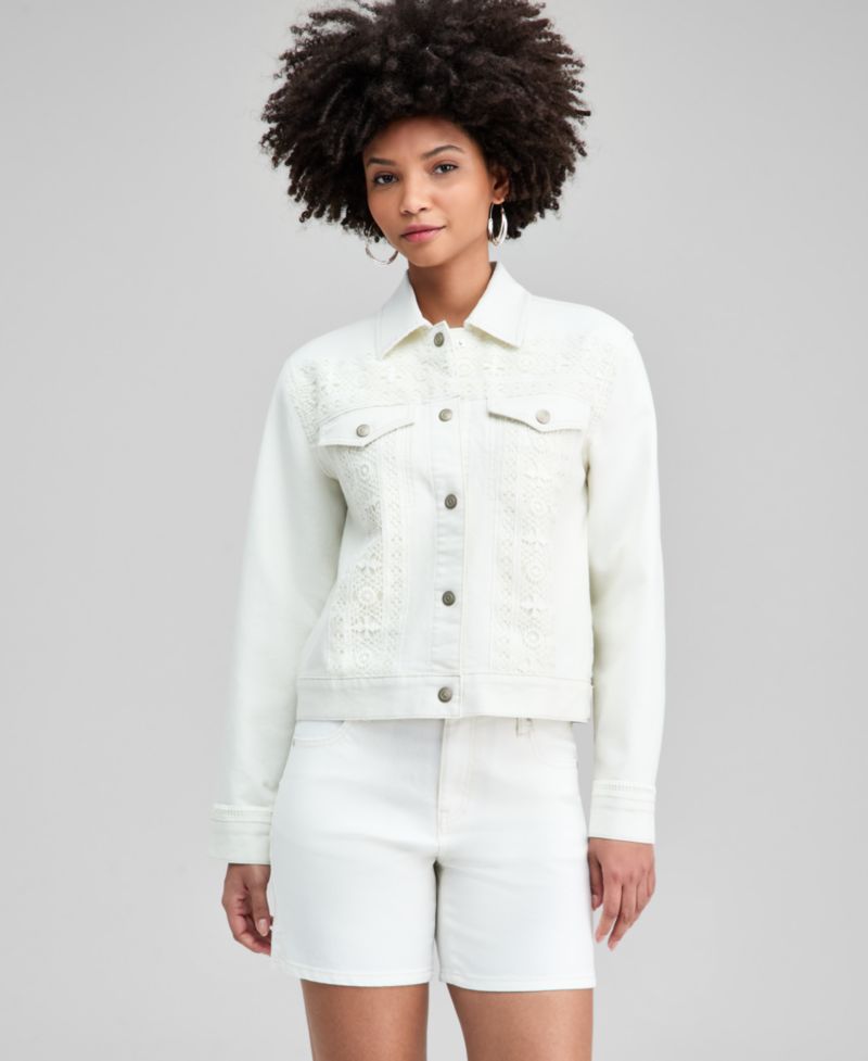 Women's Crochet Denim Jacket