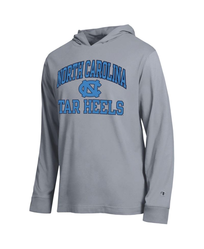 Men's Heather Gray North Carolina Tar Heels High Motor All-Star Long Sleeve Hooded T-Shirt