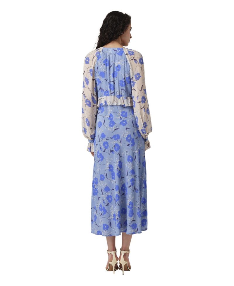 Women's Naomi Floral Long-Sleeve Midi Dress