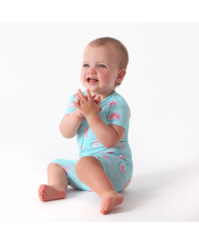 Baby Boys Buttery Soft Viscose Made from Eucalyptus Snug Fit Romper Pajamas