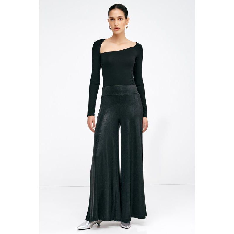 Women's Georgia Metallic High-Waisted Extra-Wide-Leg Evening Pants