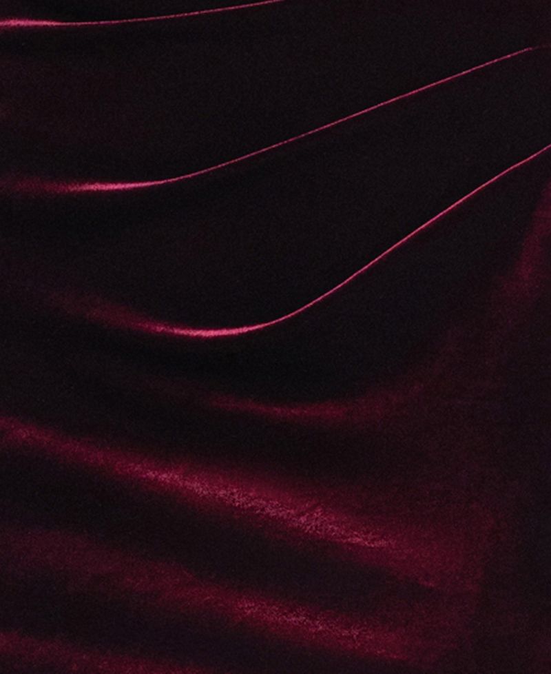 Women's Strapless Velvet Side-Ruched Gown
