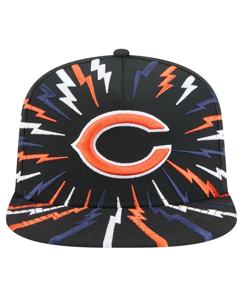 Men's Black Chicago Bears Bolt A-Frame 9FIFTY Snapback Hat