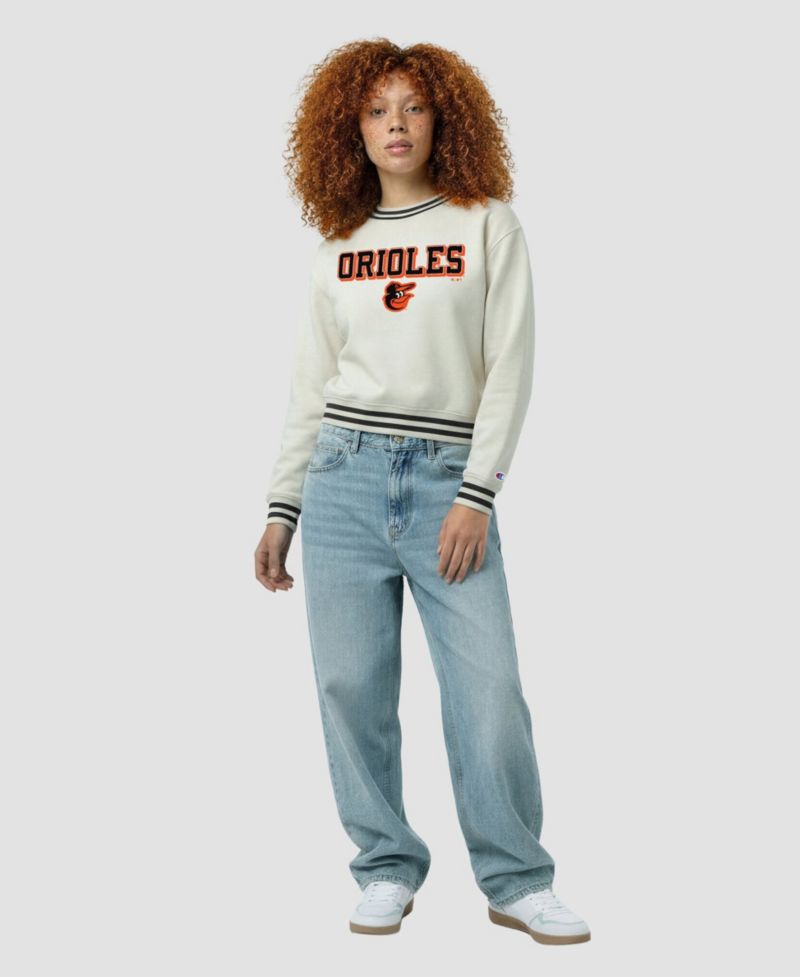 Women's Baltimore Orioles Reverse Weave Crewneck Sweatshirt