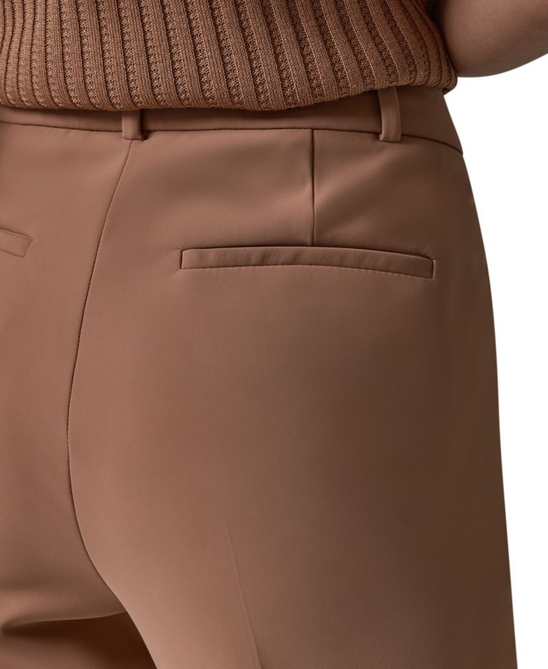 Women's Straight-Leg Flat-Front Pants