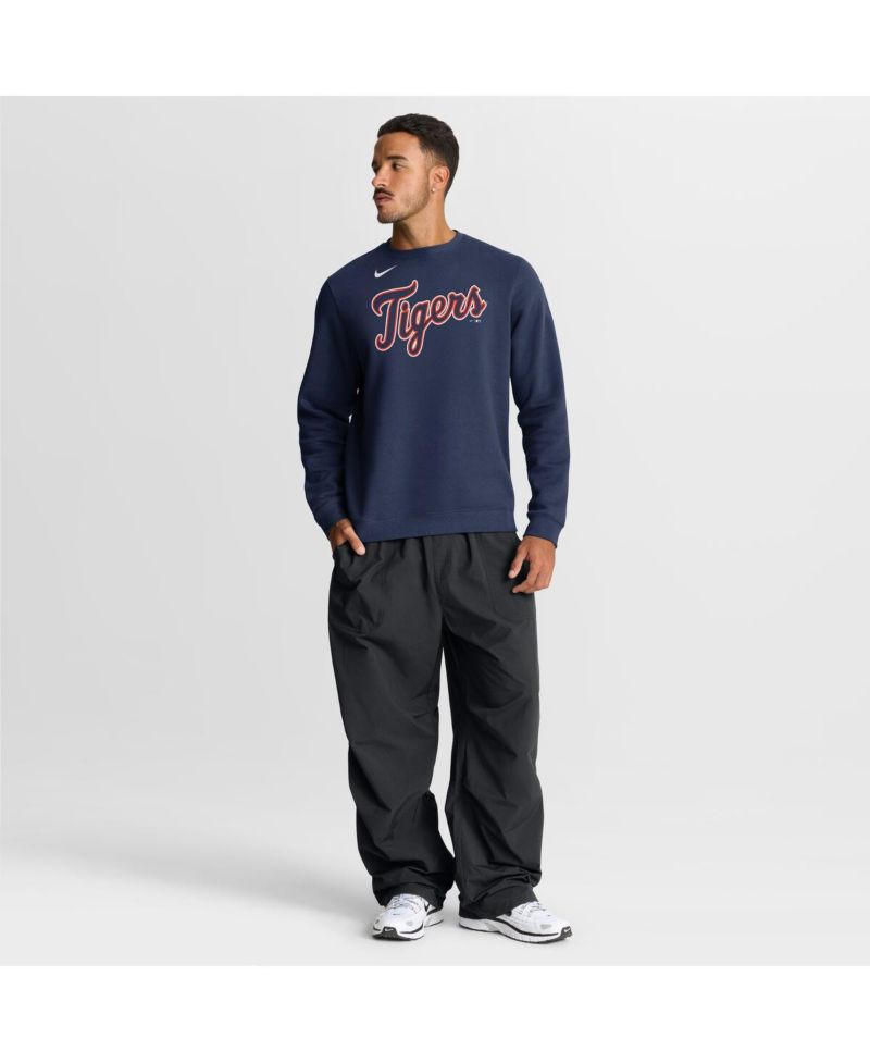 Men's Navy Detroit Tigers Primetime Wordmark Sweatshirt