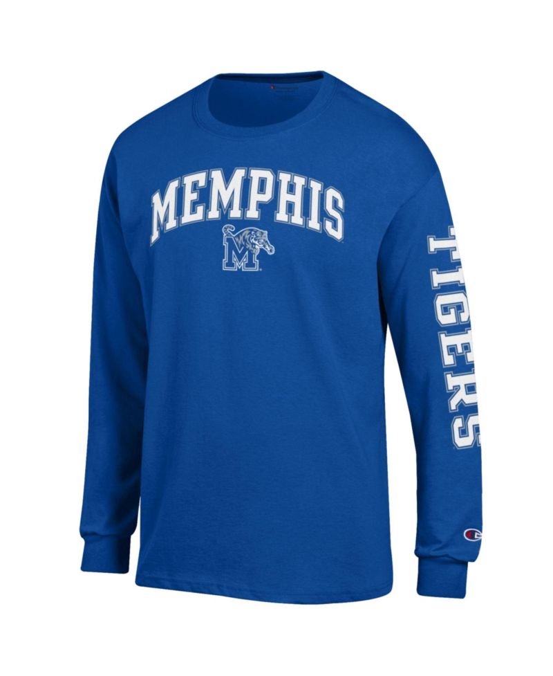 Men's Memphis Tigers Arch Over Logo 2-Hit Long-Sleeve T-Shirt