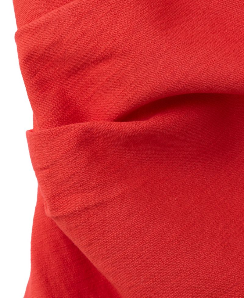 Women's Asymmetrical Neckline Sleeveless Draped-Detail Top