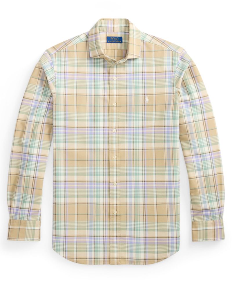Men's Custom-Fit Plaid Oxford Shirt