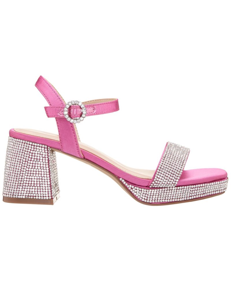 Marysol Big Girl Rhinestone Platform Dress Sandals