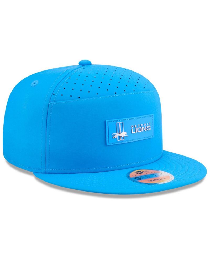 Men's Blue Detroit Lions 2025 Sideline Throwback Split Panel 9FIFTY Snapback Hat