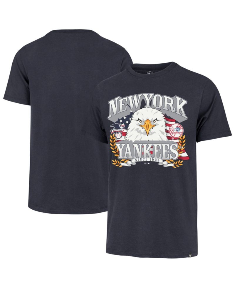 Men's Navy New York Yankees Americana Eagle T-Shirt