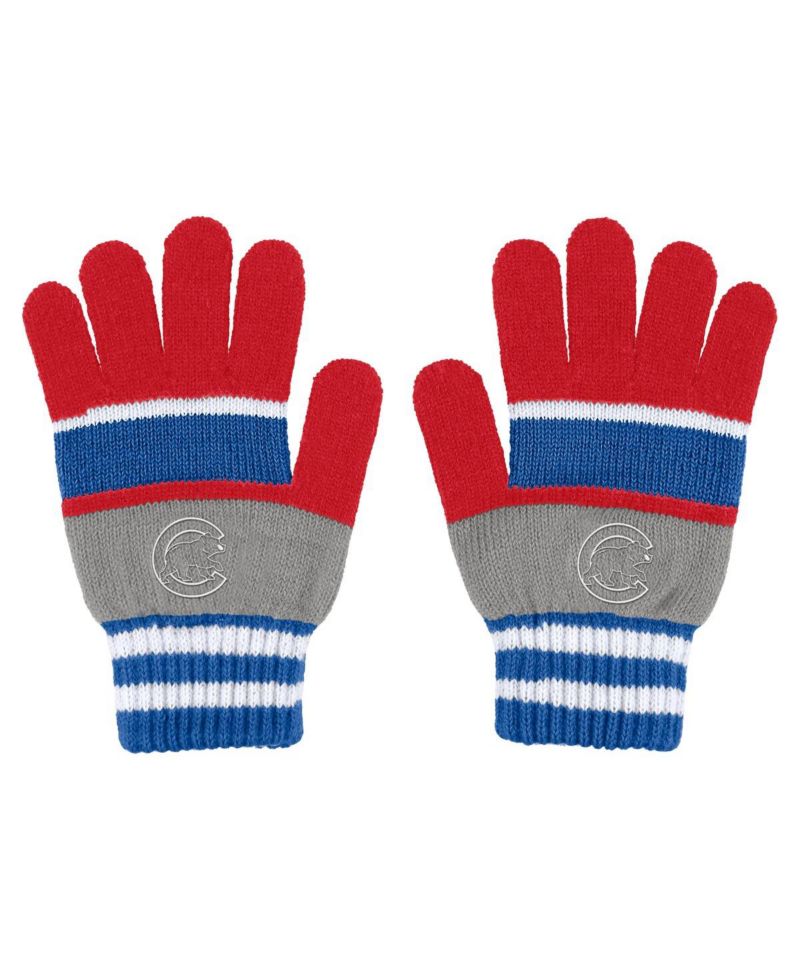 Women's Chicago Cubs Stripe Glove and Scarf Set