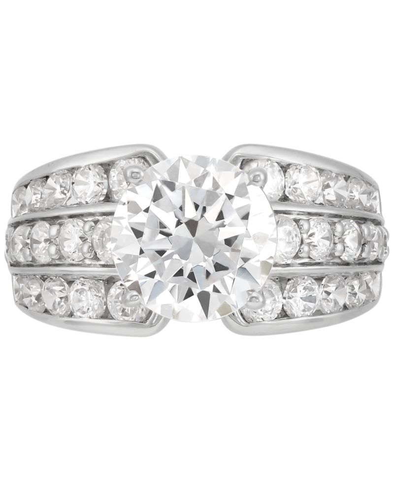 IGI Certified Lab Grown Multirow Engagement Ring (4-1/2 ct. t.w.) in 14k White Gold