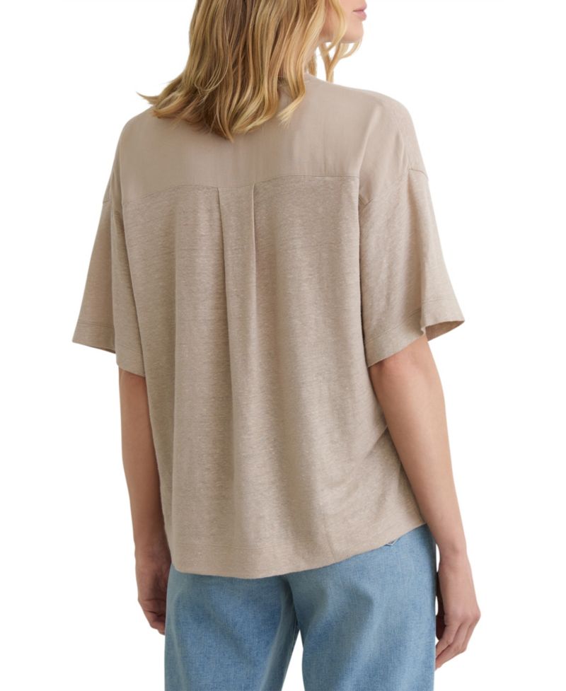 Women's Linen V-Neck T-Shirt