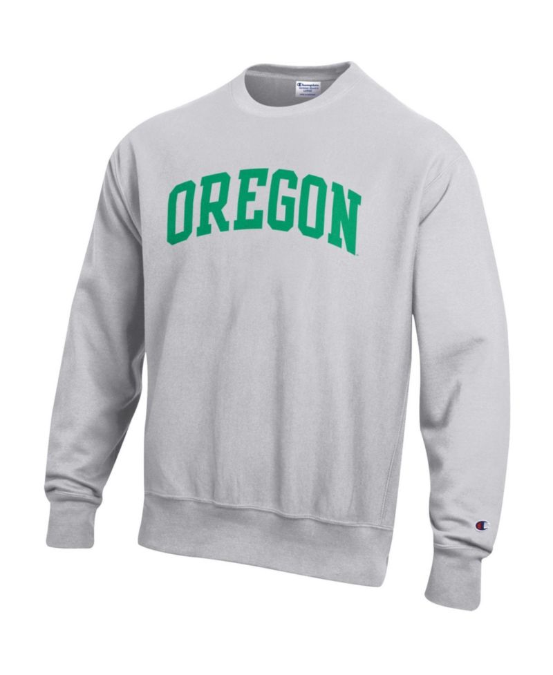 Men's Oregon Ducks Reverse Weave Fleece Crewneck Relaxed-Fit Sweatshirt