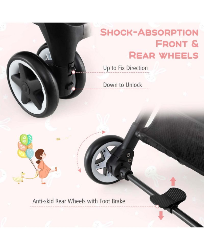Lightweight Baby Stroller Aluminium Frame for Home Office Use