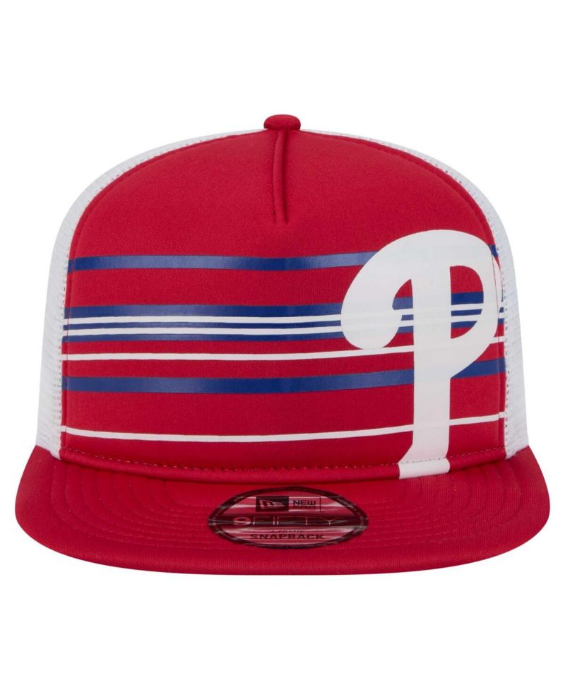 Men's Red Philadelphia Phillies 9FIFTY A-Frame Trucker Snapback Hat