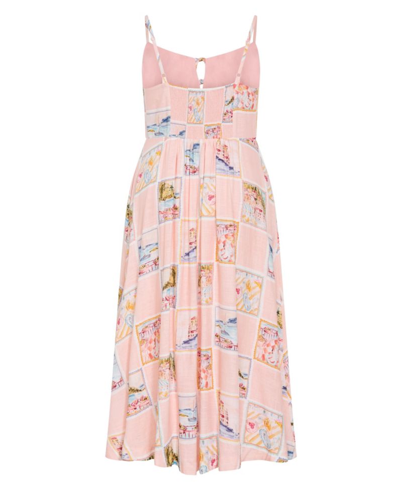 Women's Billie Postcard Print Maxi Dress