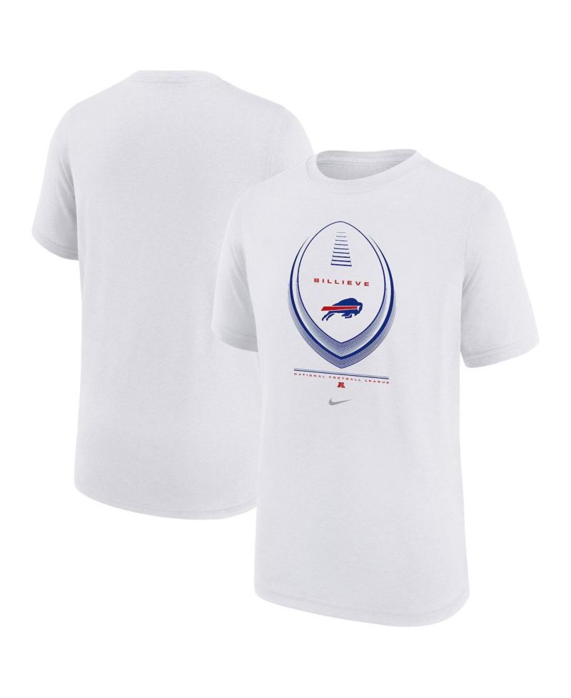 Big Boys and Girls White Buffalo Bills Icon Legend Dri-FIT T-Shirt