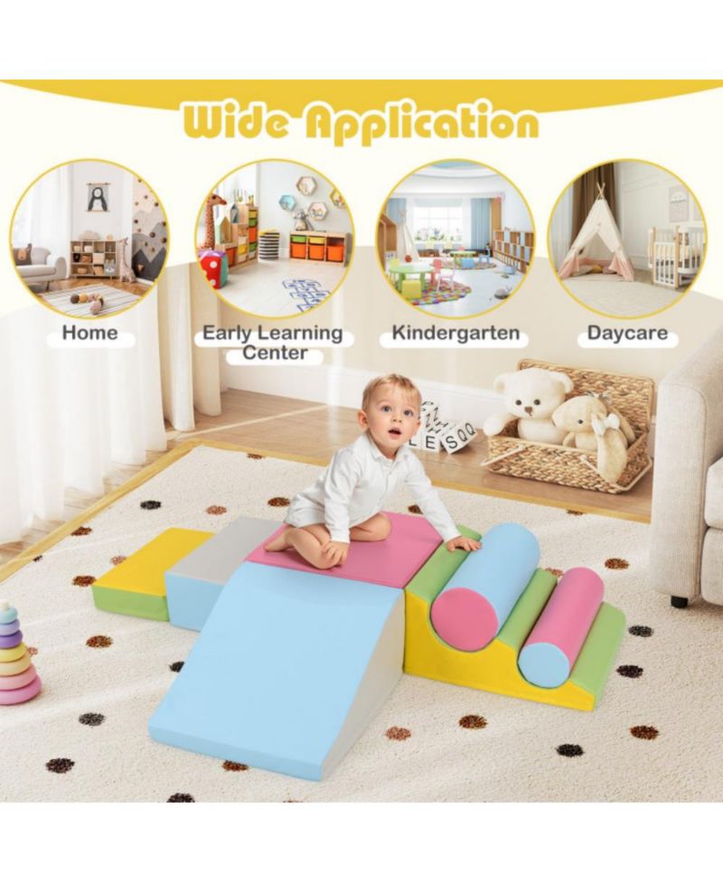 Soft Foam Climbing Block Set for Toddlers with Stackable Shapes