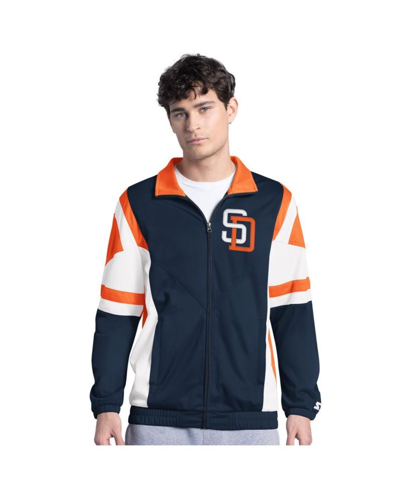 Men's Brown/Gold San Diego Padres Contender Tricot Full-Zip Track Jacket