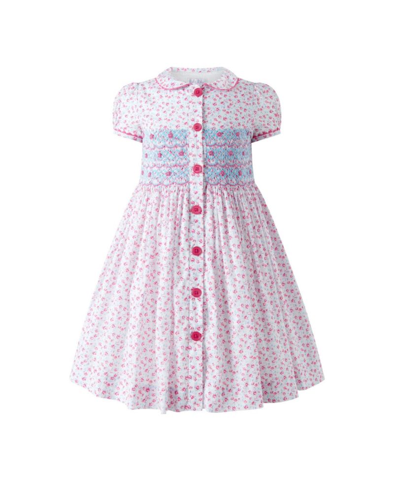 Girls 2-10 Smocked Button-front Dress