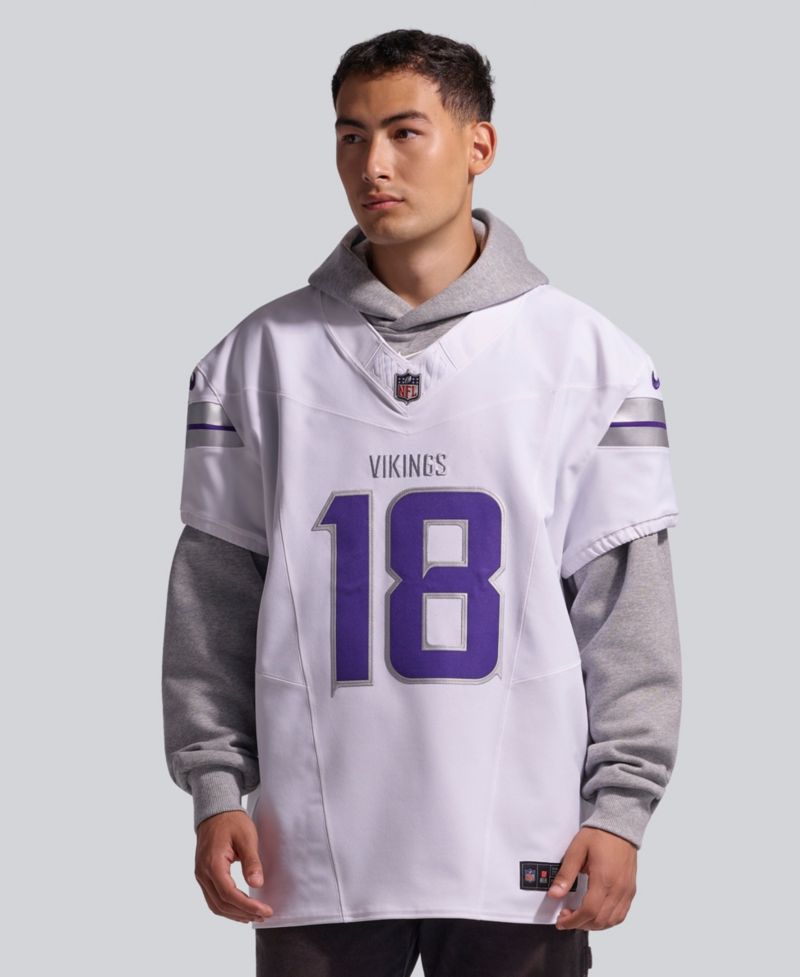 Men's Justin Jefferson White Minnesota Vikings Alternate Vapor F.U.S.E. Elite Player Jersey
