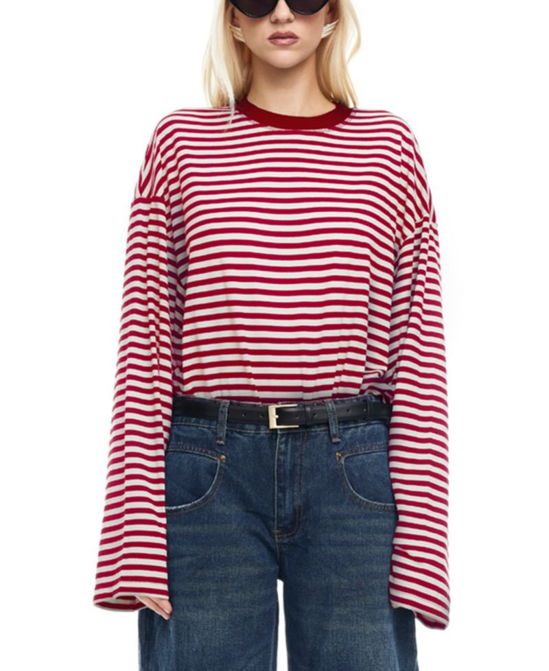 Women's Bloom Round-Neck Long-Sleeve Top