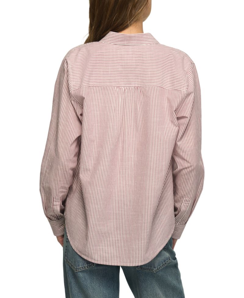 Women's Boyfriend Long-Sleeve Button-Down Shirt