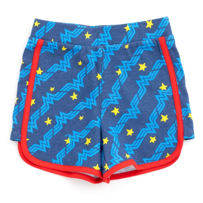 Toddler Girls Wonder Woman Tank Top and Active Retro Dolphin French Terry Shorts to