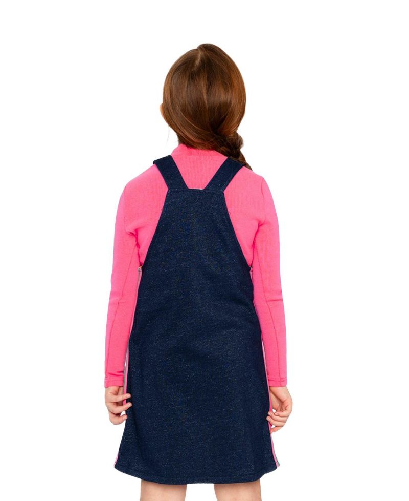 Big Girls 6-14 Brushed Rib Mock Neck Top