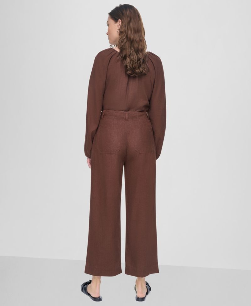 Women's High-Rise Cropped Wide-Leg Pants