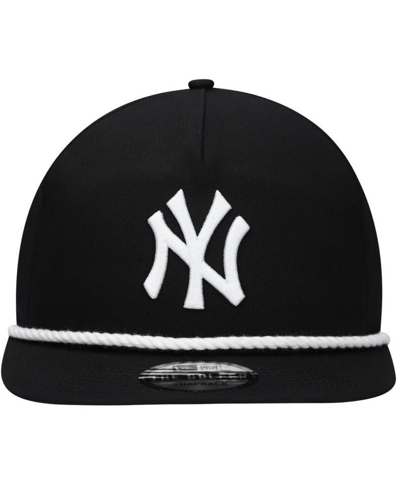 Men's Black New York Yankees Golfer Snapback Hat